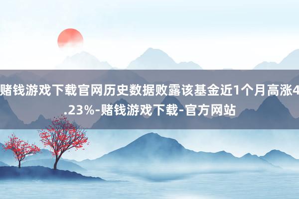赌钱游戏下载官网历史数据败露该基金近1个月高涨4.23%-赌钱游戏下载-官方网站