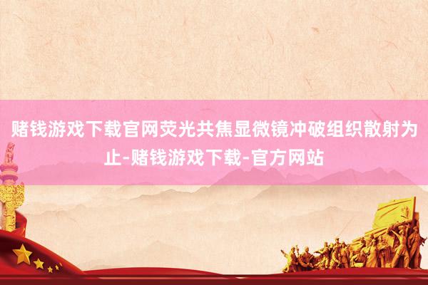 赌钱游戏下载官网荧光共焦显微镜冲破组织散射为止-赌钱游戏下载-官方网站