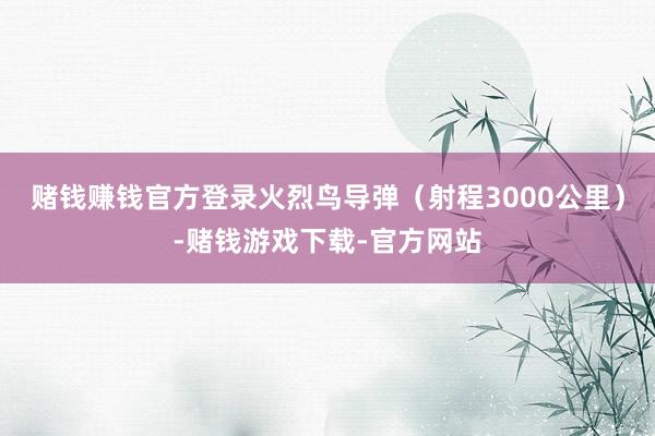 赌钱赚钱官方登录火烈鸟导弹（射程3000公里）-赌钱游戏下载-官方网站
